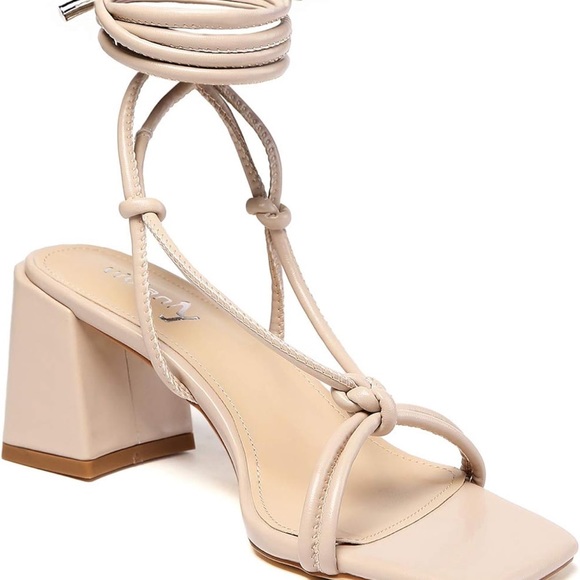 Faux Leather Lace Up Heeled Sandals size 9 women’s - Picture 3 of 6